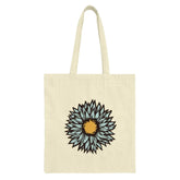 Blue Sunflower Tote Bag, Floral Print Tote, Nature Inspired Bag, Everyday Tote Bag, Gift for Her, Stylish Tote Bag, Unique Design - Tawshia